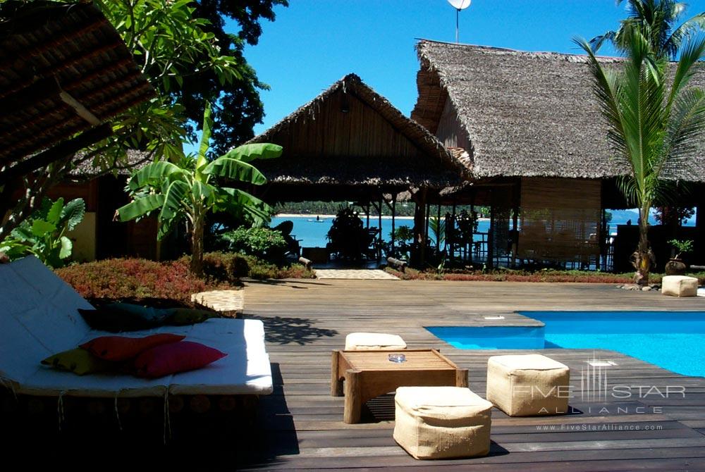 Have a relaxing day by the freshwater pool at LHeure Bleue Hotel, Madagascar