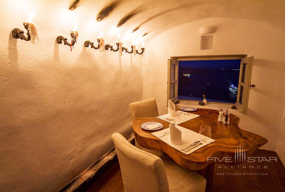 Private dining room at Iconic Santorini, Greece