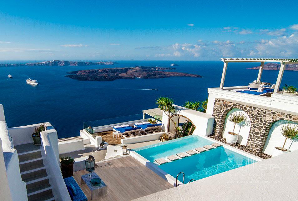 Pool views at Iconic Santorini, Greece