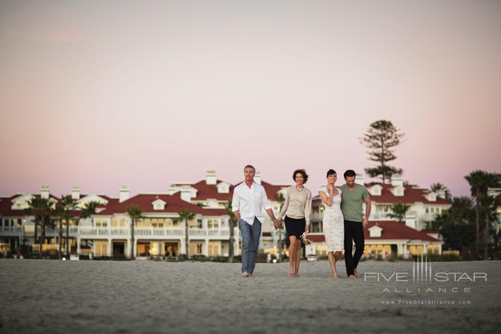 Beautiful sandy beaches at Beach Village at The Del, San Diego