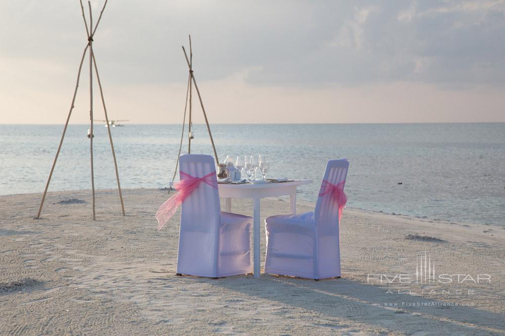 Romantic Dinner Setting at Sun Aqua Vilu Reef, Maldives