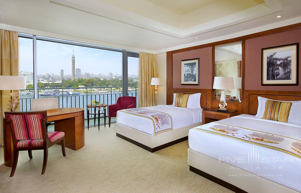 Nile View Deluxe Twin Guest Room at The Nile Ritz-Carlton, Cairo, Egypt