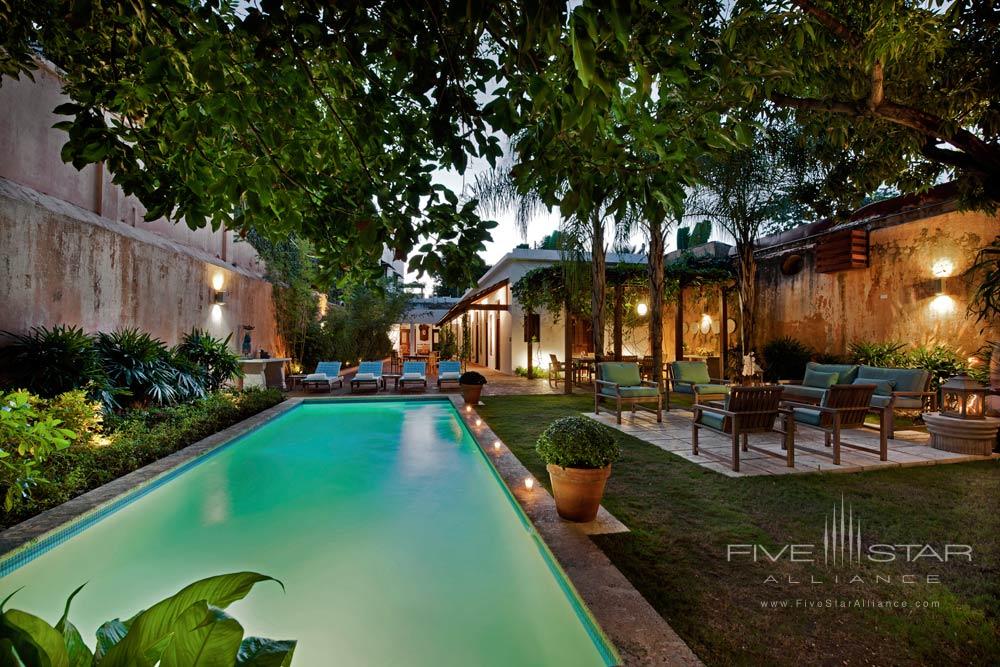 Outdoor Pool and Patio at Casas del XVI, Santo Domingo, Dominican Republic