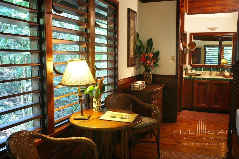 Small Cabin Sitting Area at The Lodge and Spa at Pico Bonito, La Ceiba, Honduras