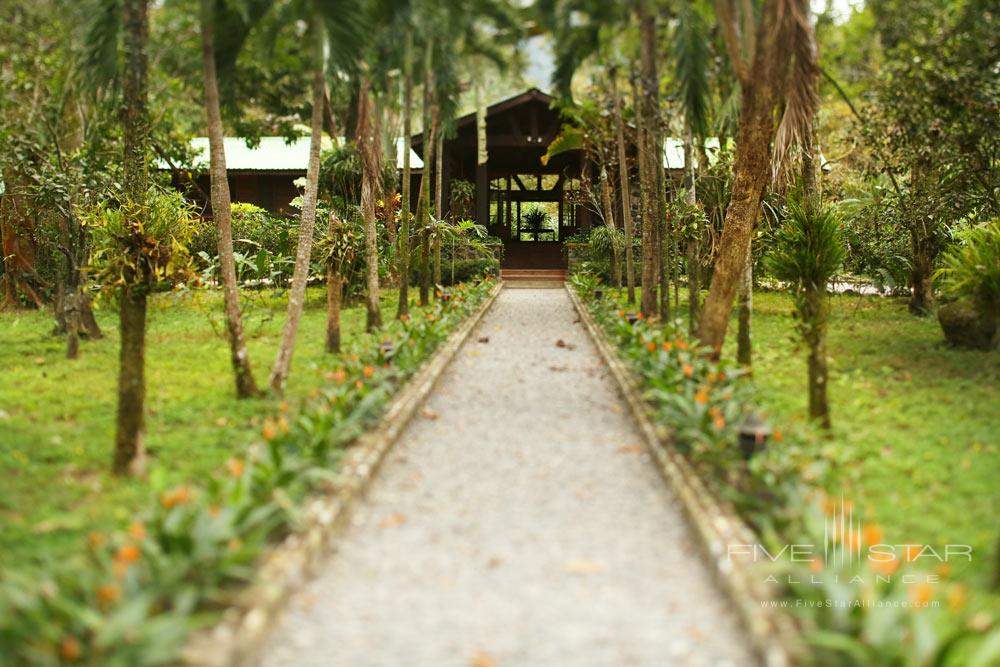 Entrance to The Lodge and Spa at Pico Bonito, La Ceiba, Honduras