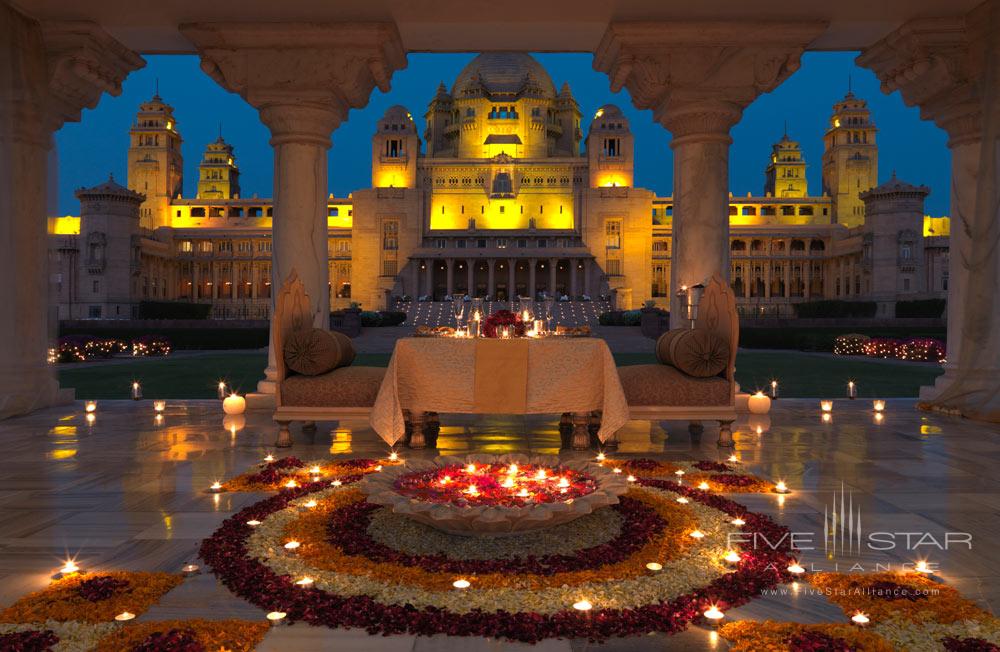 Baradari Dining at Umaid Bhawan Palace, Jodphur, India