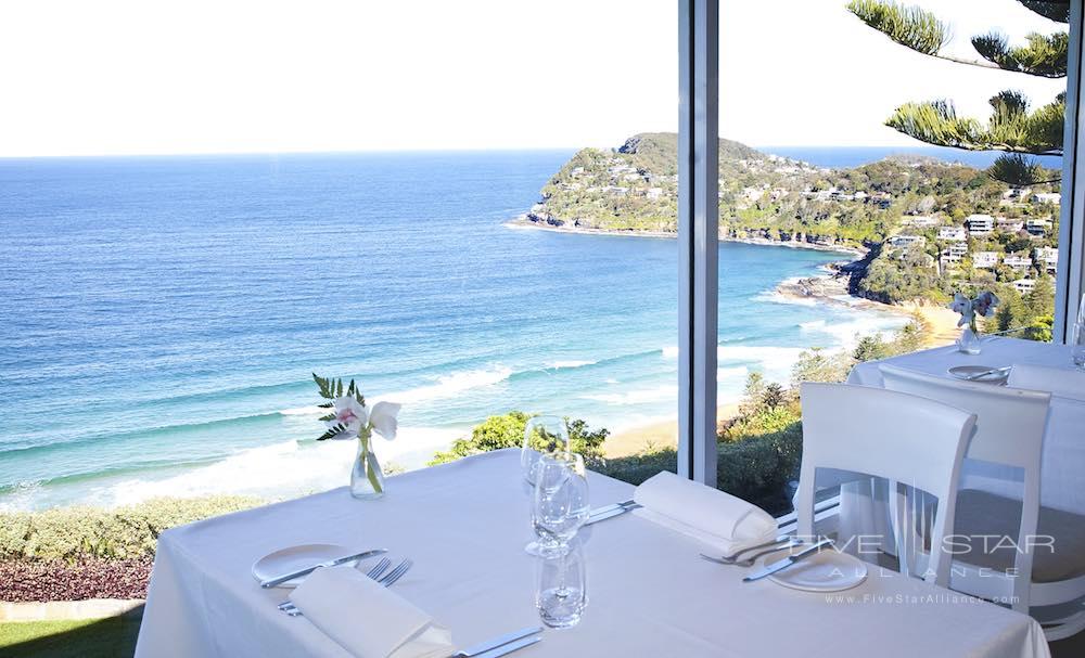 View from the acclaimed Jonahs Whale Beach Restaurant in Whale Beach, Australia