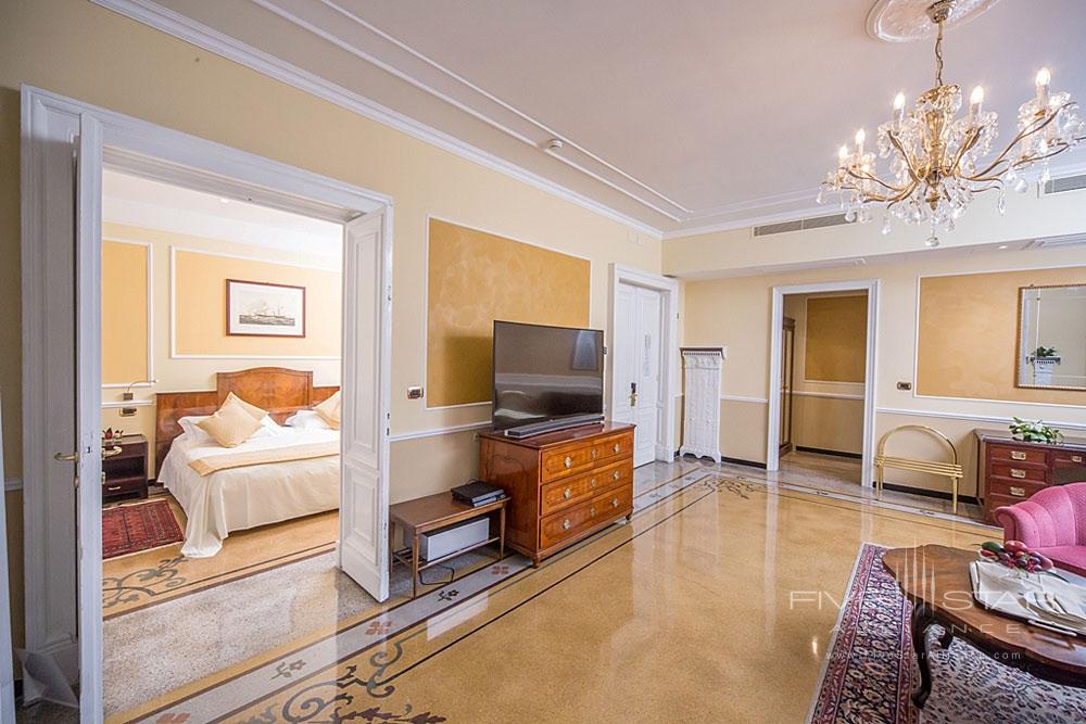 Suite Living Room at Hotel Bristol Palace, Genova, Italy