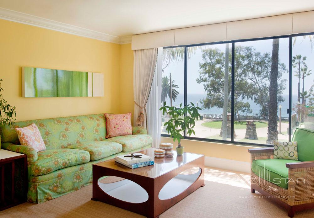 Ocean View Suite Living Room at Oceana Beach Club Hotel, Santa Monica, CA