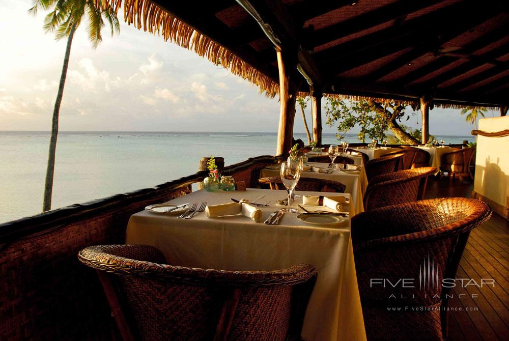 Rapae restaurant at Pacific Resort Aitutaki