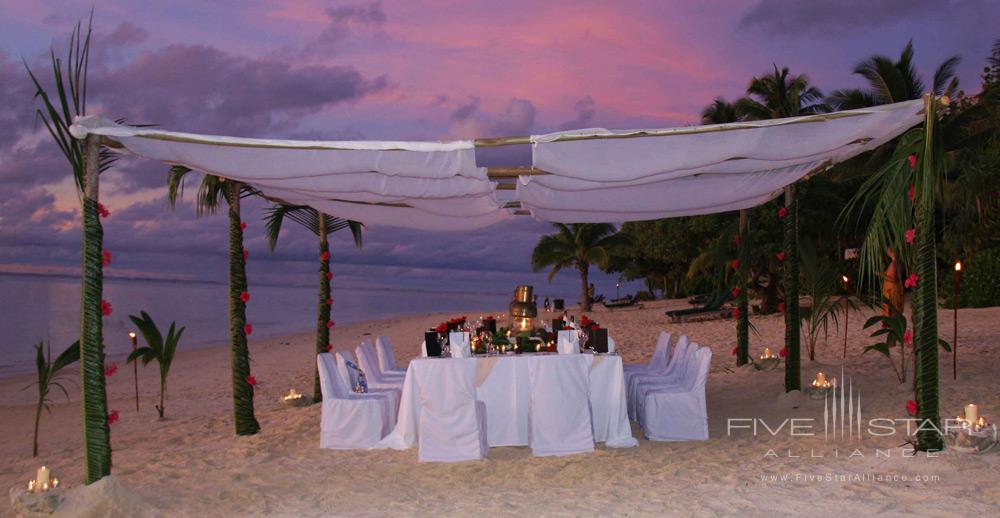 Outdoor event space at Pacific Resort Aitutaki