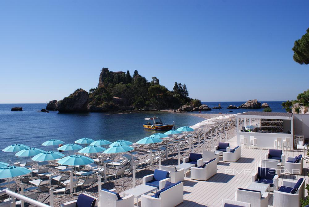 Beach Club Dining at La Plage Resort, Taormina, Messina, Italy