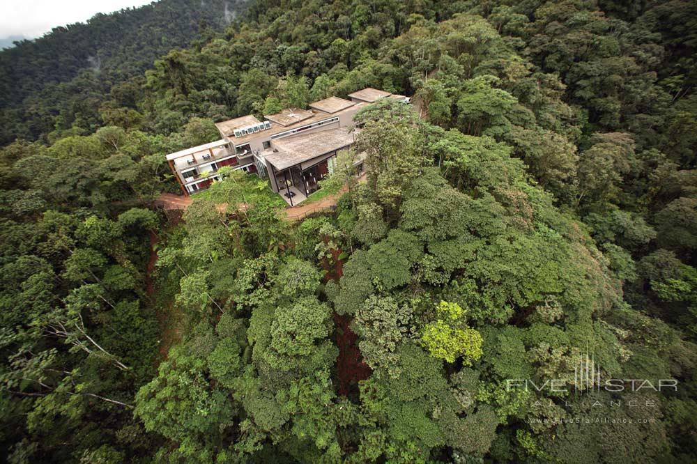 Aerial of Mashpi Lodge, Ecuador