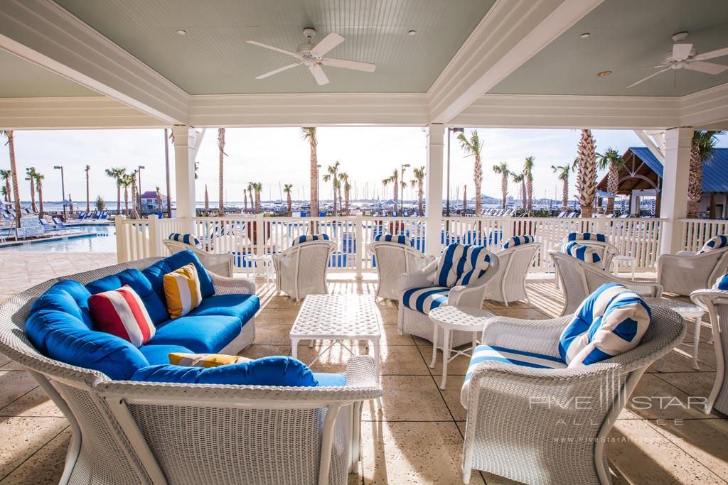 Pool Deck Seating at The Beach Club at Charleston Harbor Resort and Marina, Mt Pleasant, SC