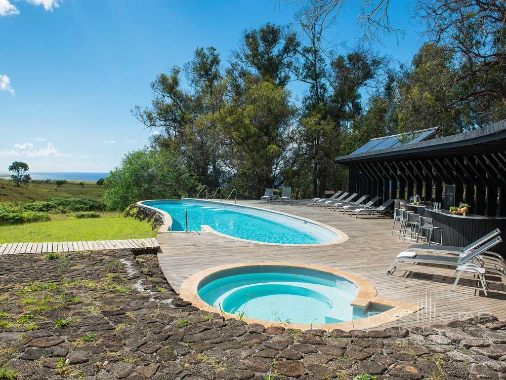 Pool and Bar at Explora Rapa Nui, Easter Island, Chile