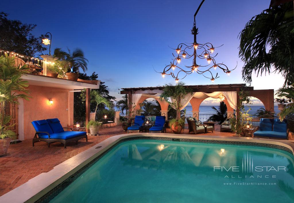 Pool Deck and Arches at Twilight at Little Arches Boutique Hotel, Christ Church, Barbados