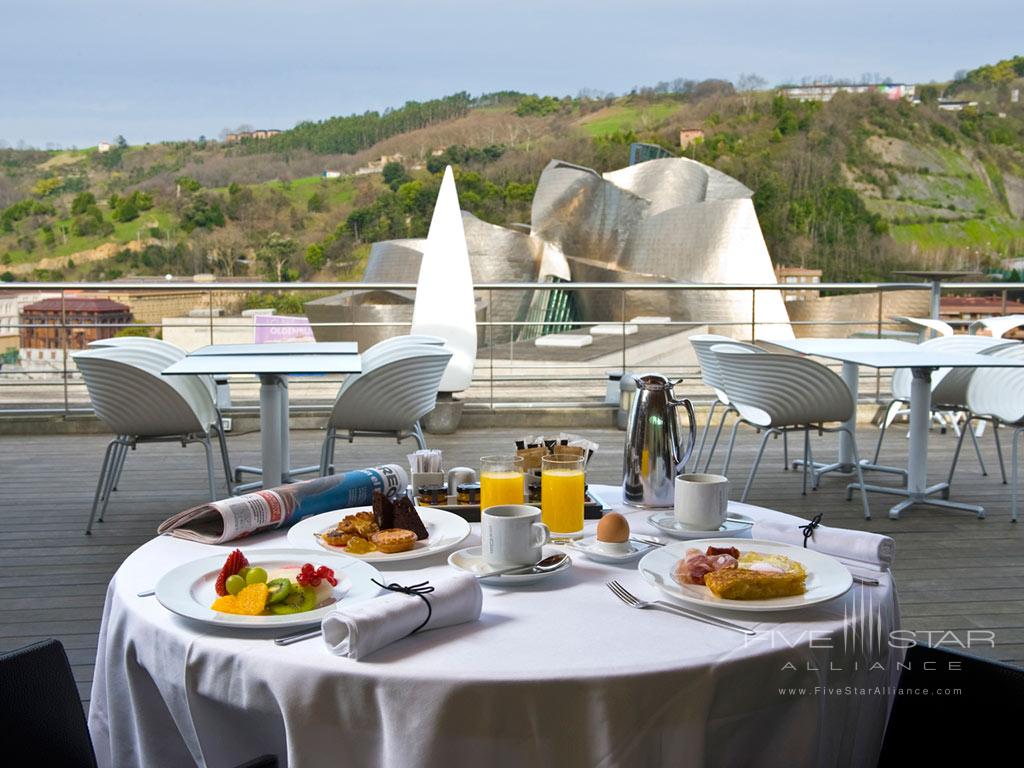 Terrace Breakfast at Gran Hotel Domine Bilbao, Spain