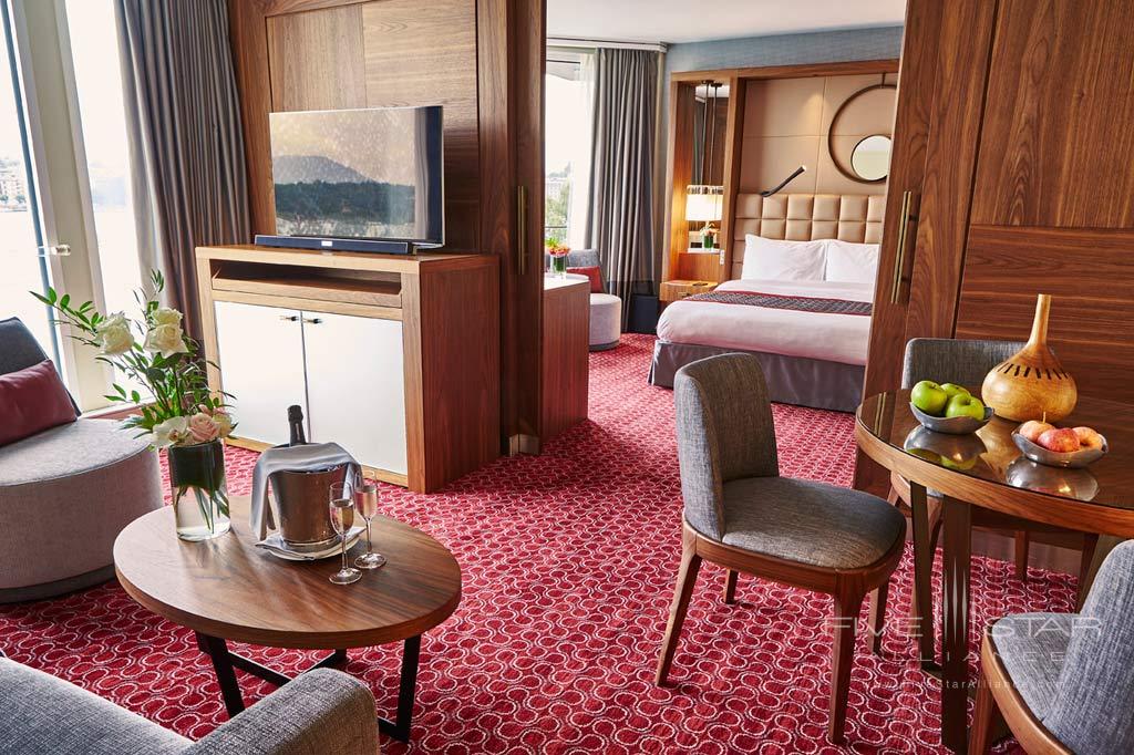 Executive Suite Lake View Lounge at Grand Hotel Kempinski Geneva, Switzerland