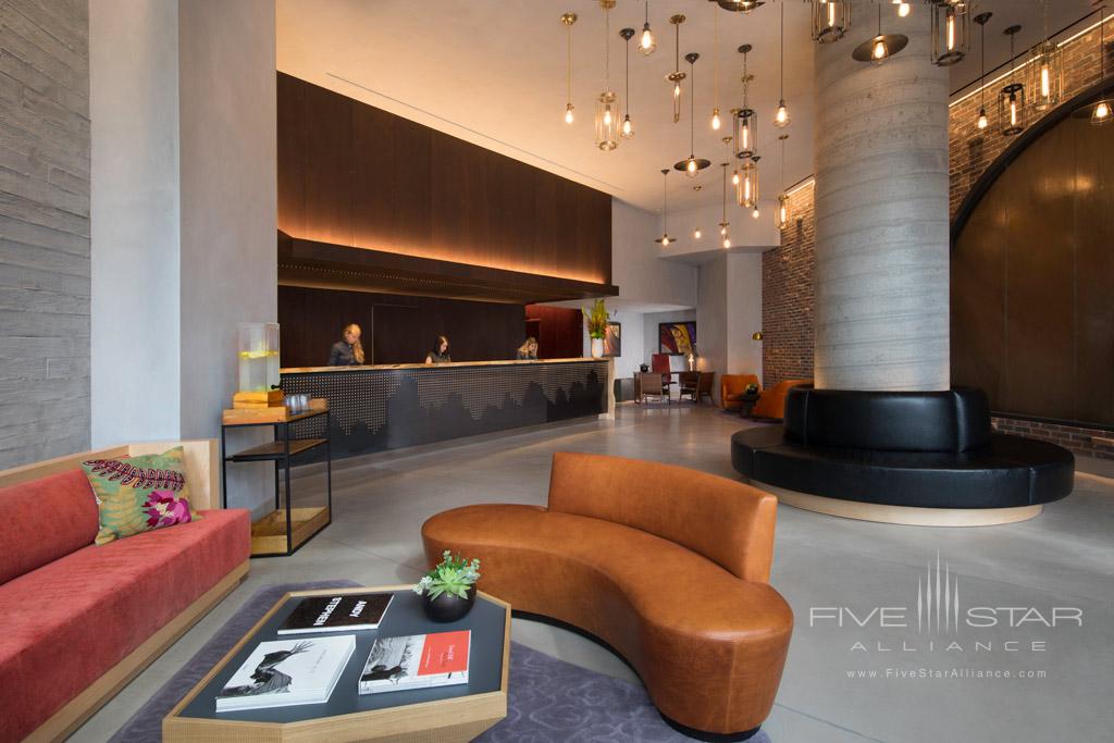 Lobby of Hotel 50 Bowery, New York, USA