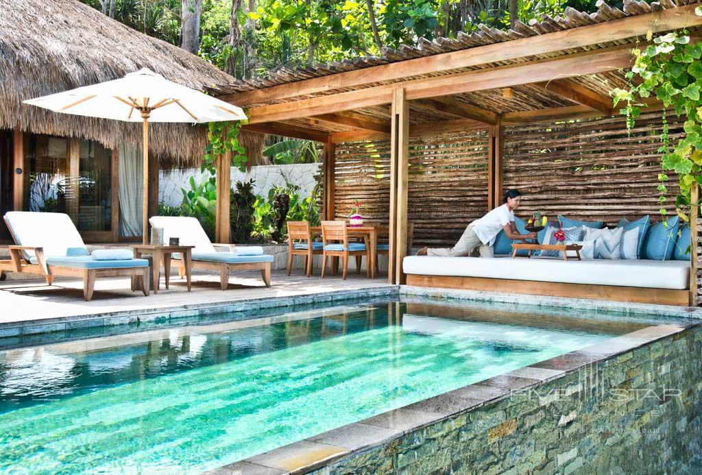 Marangge Private Pool with Staff at Nihi Sumba Island formerly Nihiwatu Resort, Sumba, Indonesia