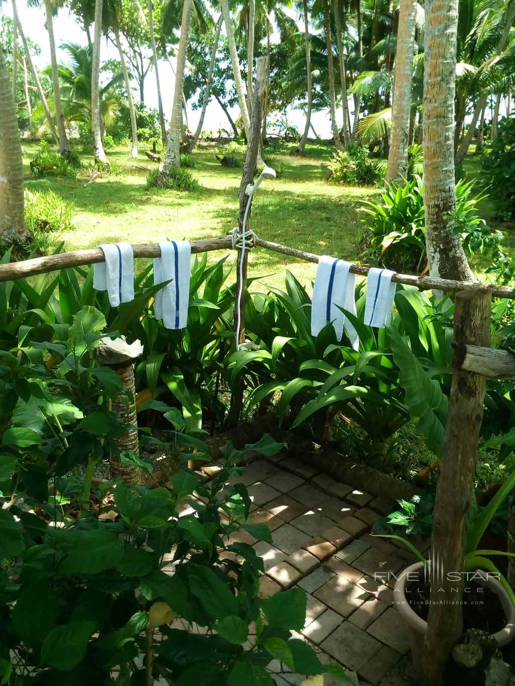Outdoor Shower at Boutique Resort Bikendrik Island, Bikendrik Island, Marshall Islands