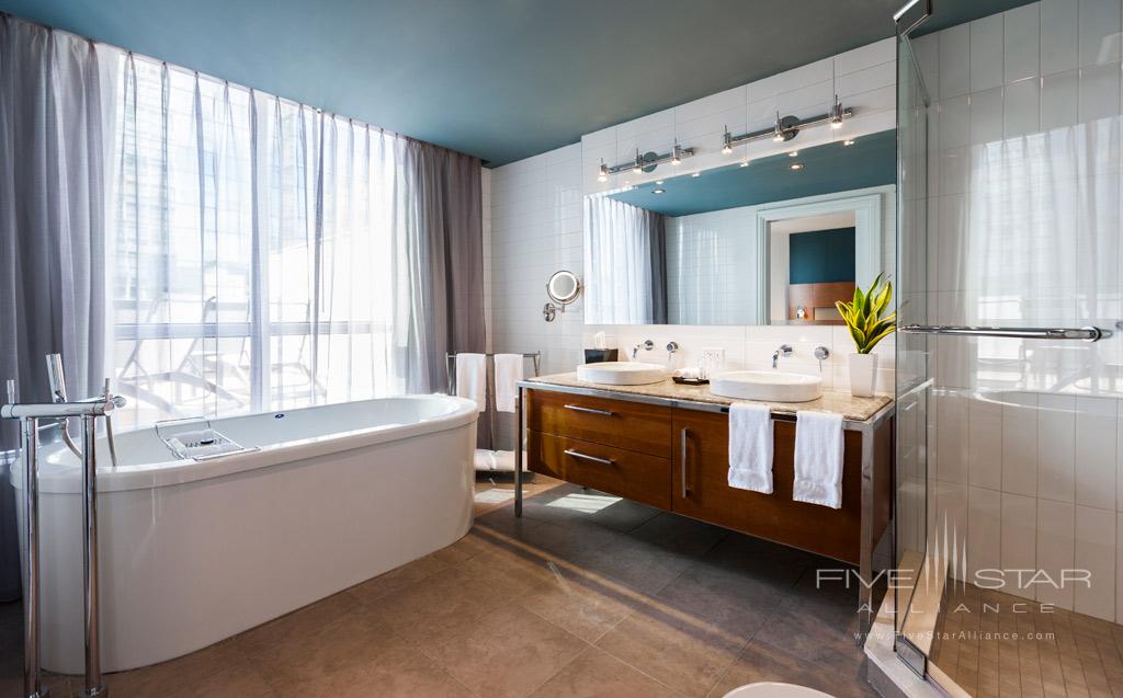 Penthouse Suite Bath at Hotel Le Crystal, Montreal, Quebec, Canada