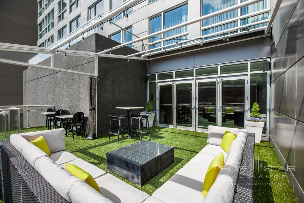 Third Floor Terrace at Hotel Le Crystal, Montreal, Quebec, Canada