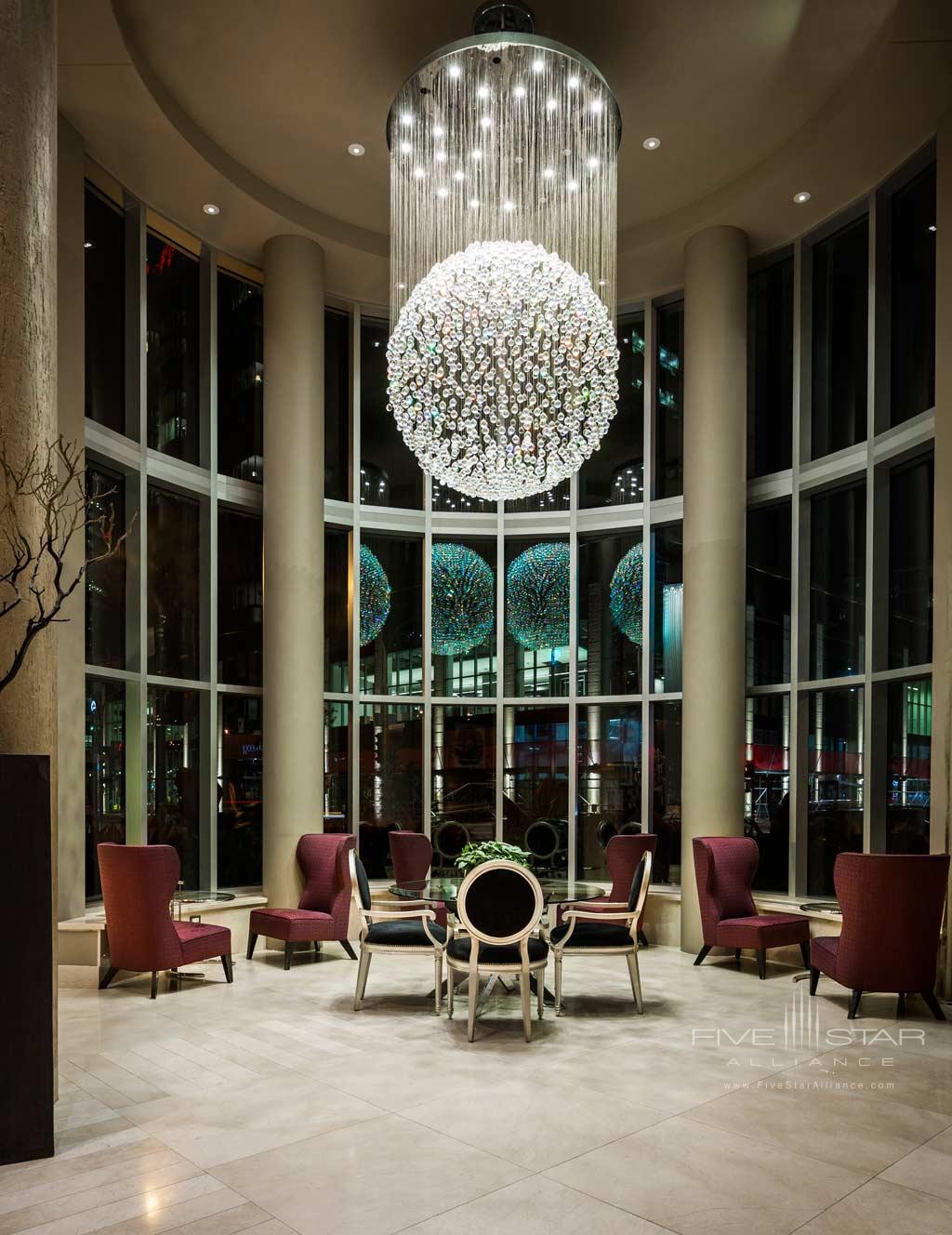 Lobby of Hotel Le Crystal, Montreal, Quebec, Canada