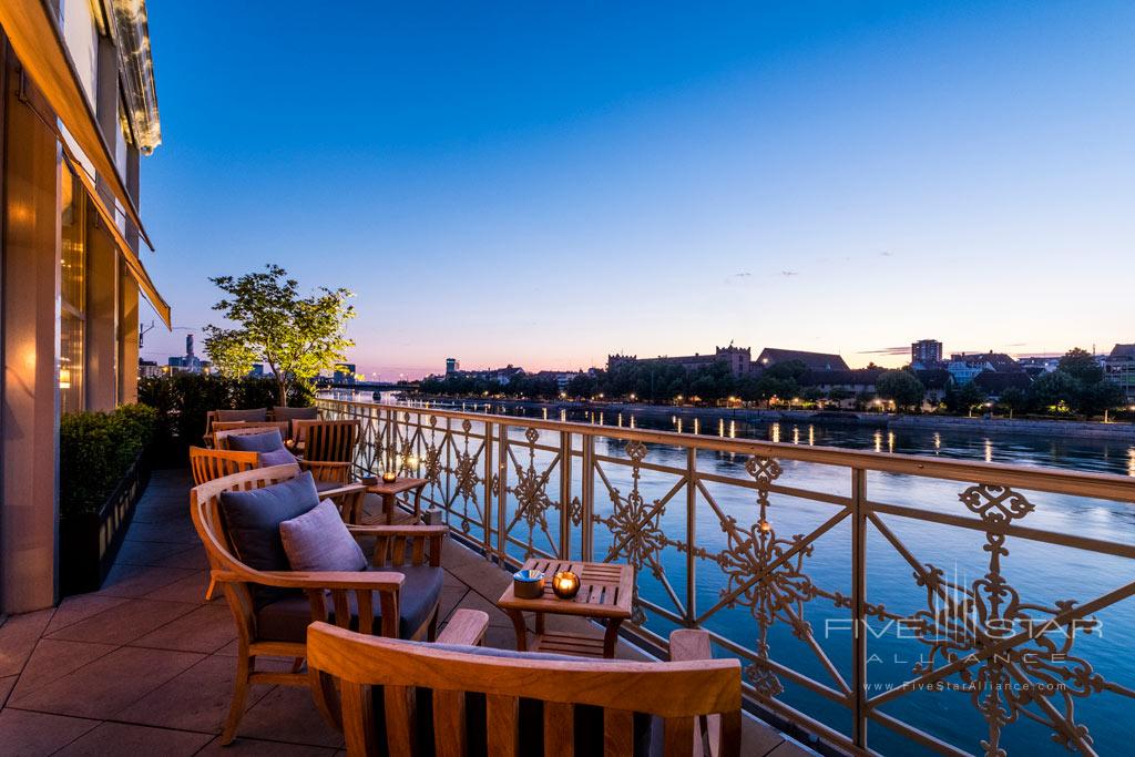 Terrace Lounge at Grand Hotel Les Trois Rois, Basel, CH, Switzerland