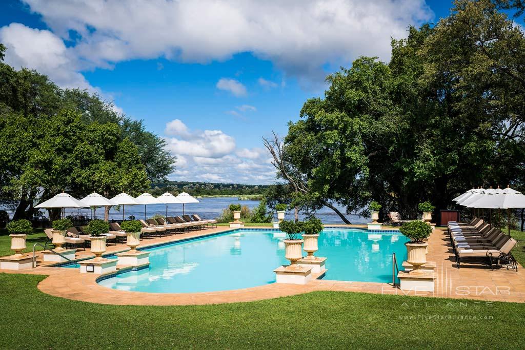 Outdoor Pool at Royal Livingstone Hotel, Livingstone, Zambia