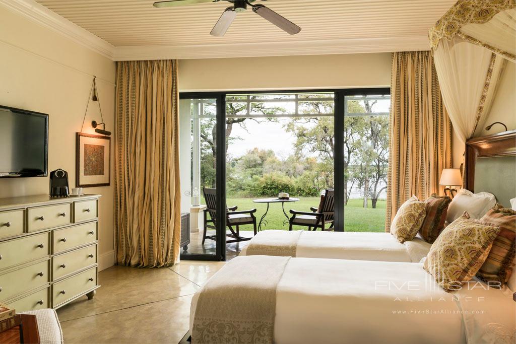 Deluxe Twin Guest Room at Royal Livingstone Hotel, Livingstone, Zambia