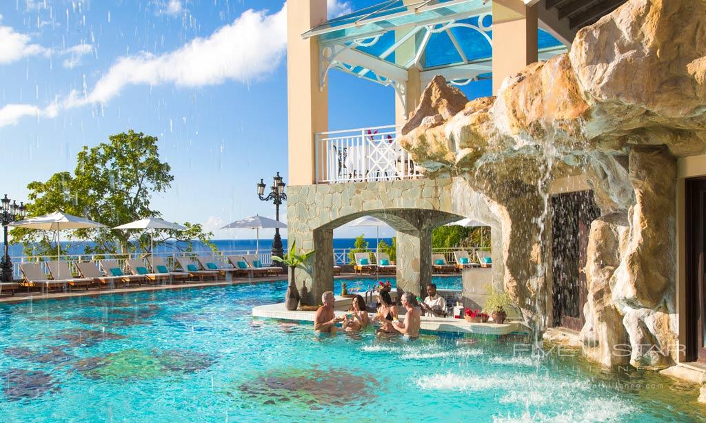 Bluffs Pool at Sandals Regency La Toc, Castries, Saint Lucia