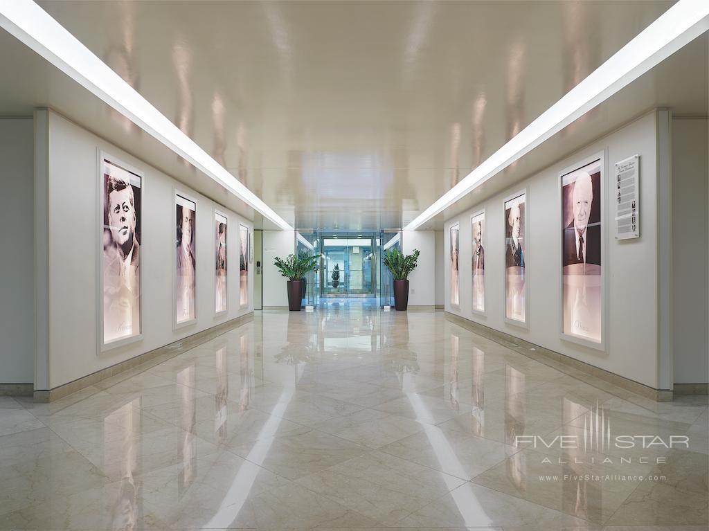 Hallway with Famous Bostonian Portraits at The Langham Boston