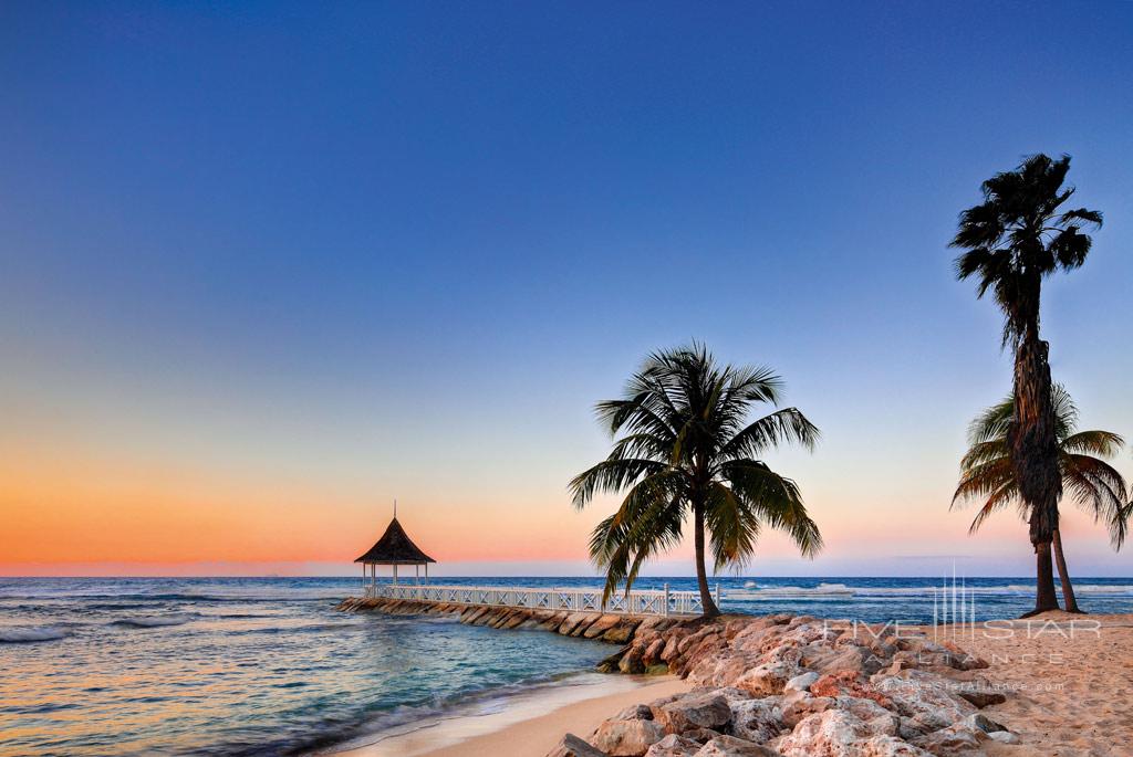 Half Moon Sunset with the iconic beach gazebo, Montego Bay, St. James, Jamaica
