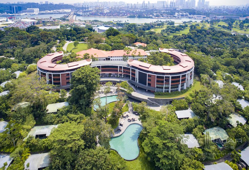 Aerial view of Capella Singapore