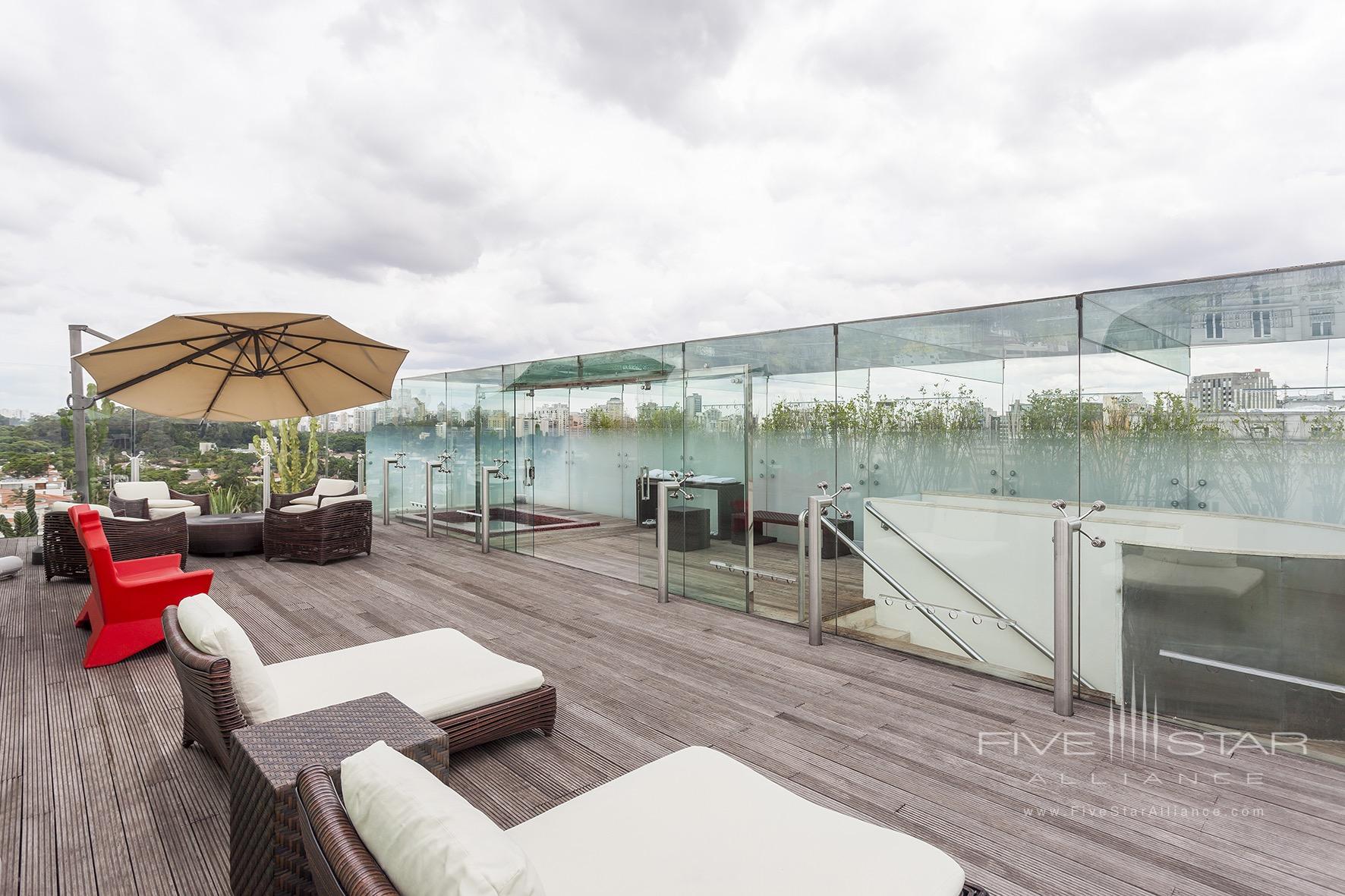 Terrace sundeck of the Oasis Presidential Suite at Hotel Unique Sao Paulo