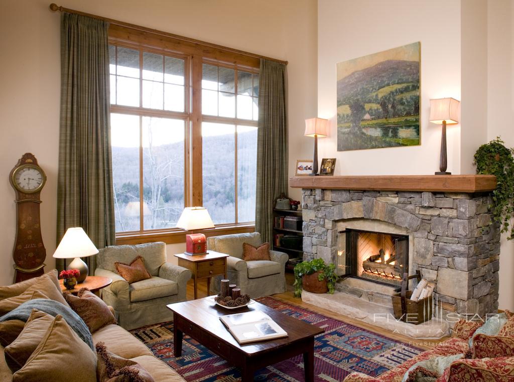 Mountain Cabin Living Room at The Lodge at Spruce Peak