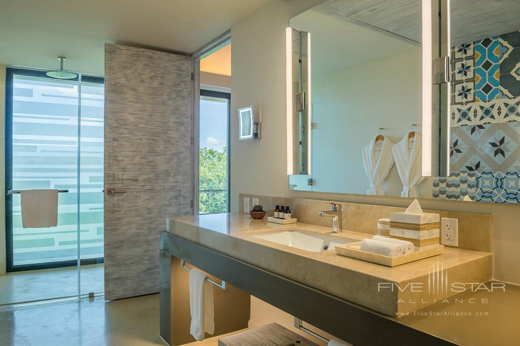 Guest Bath at Andaz Mayakoba Resort, Playa del Carmen-Solidaridad, Quintana Roo, Mexico