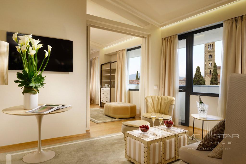 Romantic Suite Living Room at Grand Hotel Minerva Florence, Italy