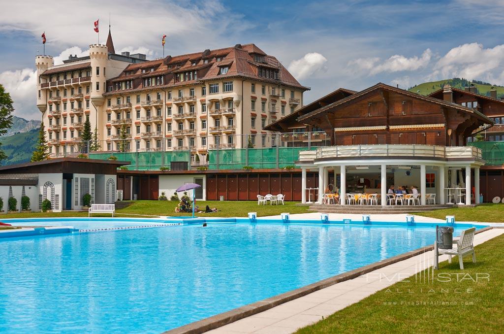 Outdoor Pool at Gstaad Palace Hotel, Switzerland