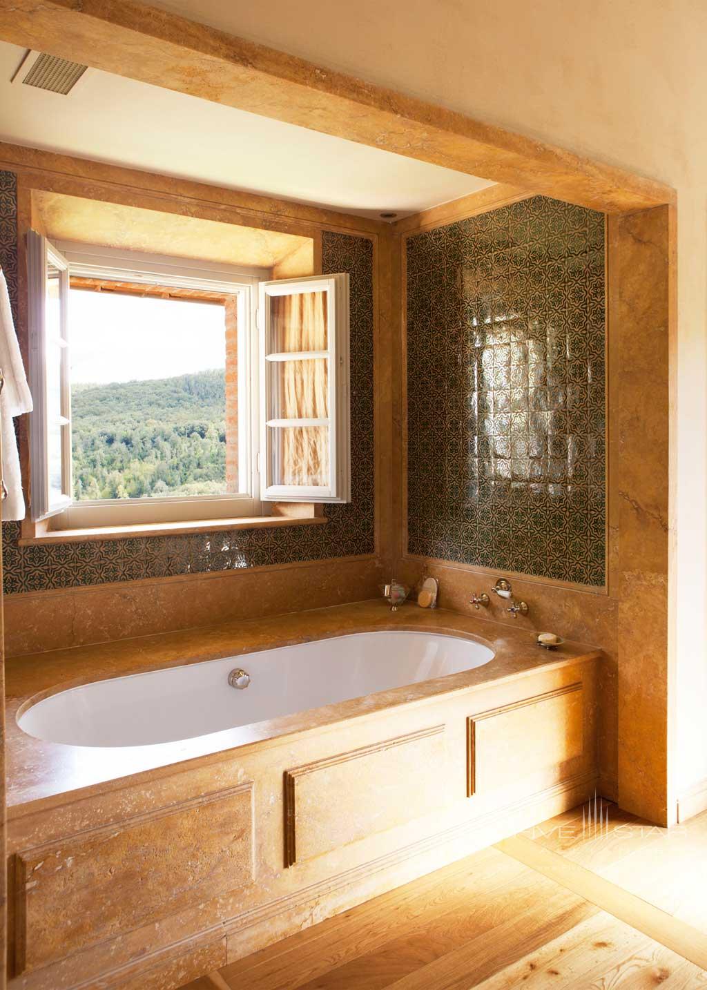 Guest Bath at Rosewood Castiglion del Bosco, Montalcino, Italy