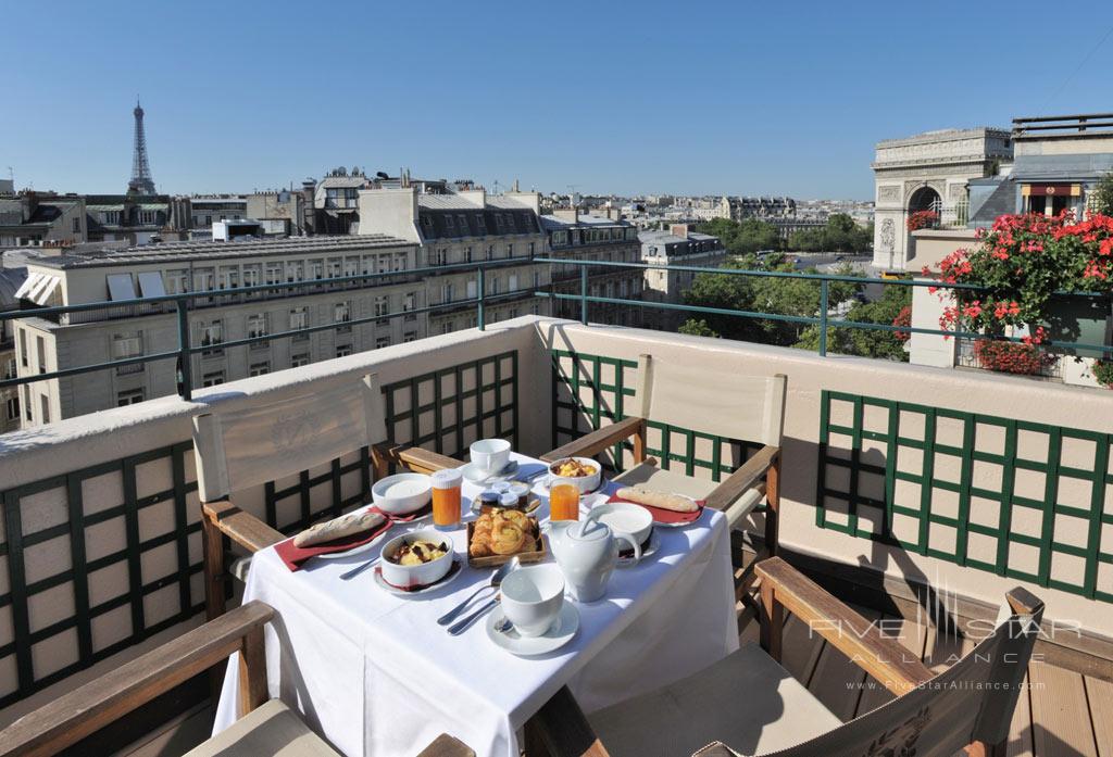 Terrace Dine at Hotel Napoleon Paris, France