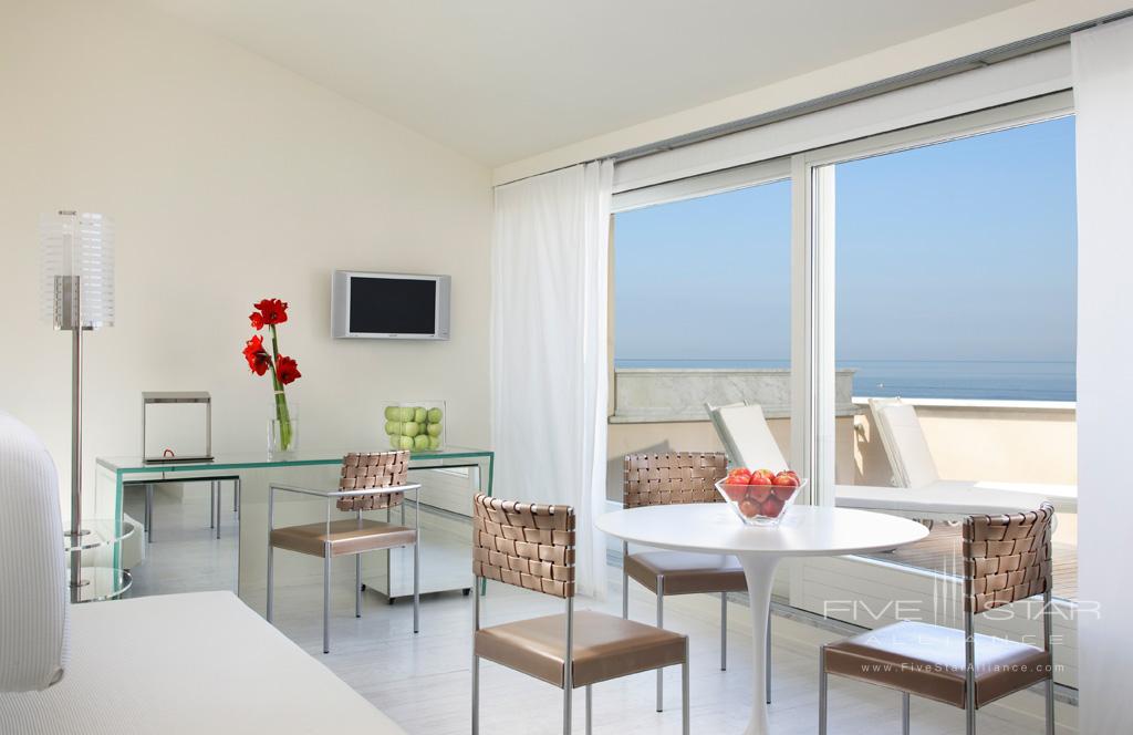 Modern Sea View Balcony and Jacuzzi Junior Suite at Grand Hotel Principe di Piemonte, Viareggio LU, Italy