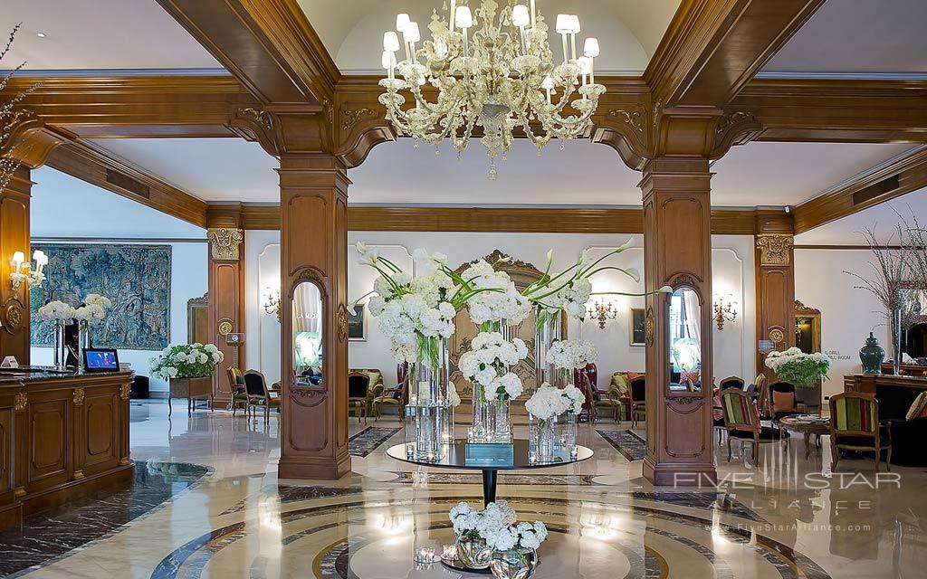 Lobby of Aldrovandi Villa Borghese, Rome, Italy