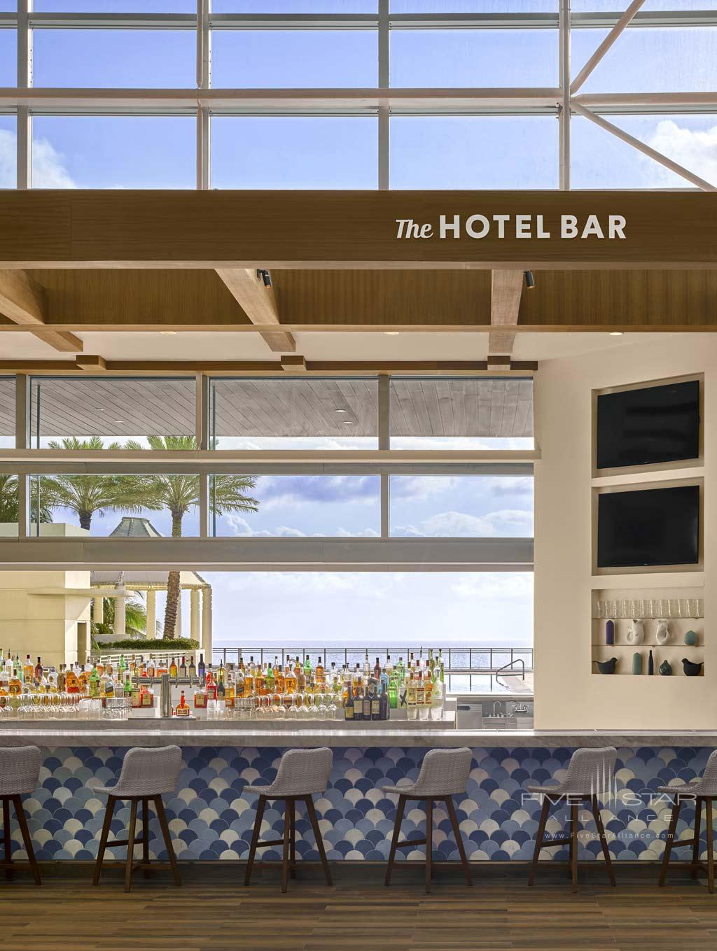 Hotel Lobby and Bar at The Diplomat Resort and Spa. Hollywood Beach, FL