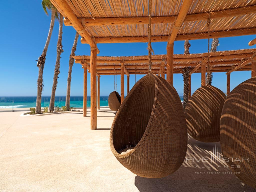 Lounge by the Beach in Eggs Chairs at Paradisus Los Cabos, Los Cabos, BCS, Mexico