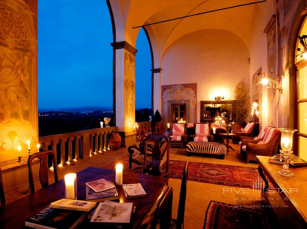 Terrace Lounge at Villa Mangiacane, Florence, Italy