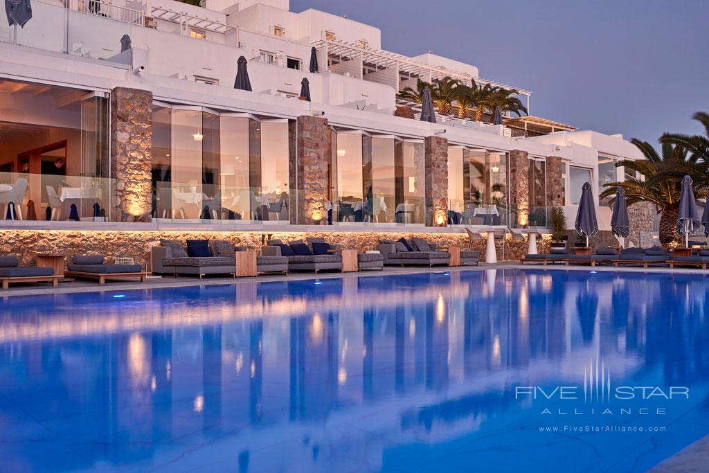 Outdoor Pool at Myconian Ambassador Hotel and Thalasso Spa , Mykonos, Greece