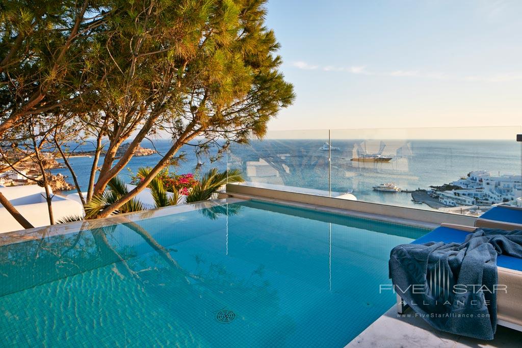 Outdoor Pool at Myconian Ambassador Hotel and Thalasso Spa , Mykonos, Greece