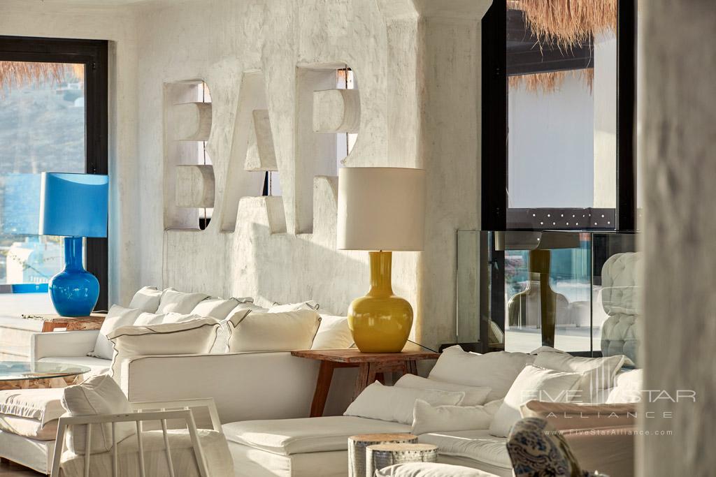 Lobby and Bar at Royal Myconian Resort and Thalasso Spa, Mykonos, Greece